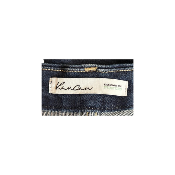 Kan Can Jeans Boyfriend Cuffed Distressed Button Fly Denim Blue Women’s 32 - Picture 7 of 8